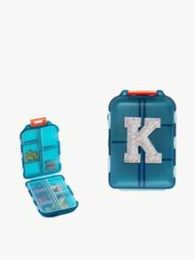 1pc New Pearl Letter A-Z 10 Grids Pill Box Organizer - Portable Folding Medicine Box, Daily Medication Planner And Capsule Dispenser, Suitable For Travel, Vitamins, Supplements, Weekly Travel Pill Box, Travel Pill Organizer - Multicolor - View 40