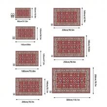 1件装奢华摩洛哥简约设计地毯，复古欧美风格柔软仿羊毛地毯，适用于户外、玄关、客厅、卧室，可机洗，四季皆宜，大尺寸门垫，家居装饰 - 彩色 - 查看 3