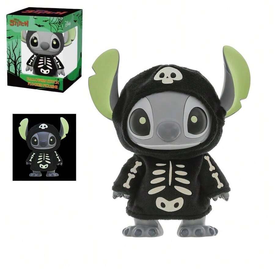 Enesco Disney Stitch Halloween Skeleton Figure - Black - View 1