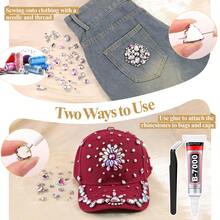 1 包 130 颗混合形状缝纫玻璃水钻,带金属爪,适用于珠宝、衣服、服装、鞋子、连衣裙、服饰(银色底座) - 彩色 - 查看 8