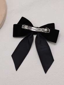 2 piezas Pinzas para el cabello con lazo de terciopelo para mujer, para otoño/invierno, accesorios de moda elegantes, adecuados para uso diario, Navidad, combinación de atuendos, pasadores de cabello, hebillas para el cabello, accesorios para el cabello - Conjunto clásico de 2 piezas - Ver 6