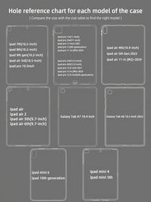 1 Ốp lưng máy tính bảng trong suốt hình trái tim nơ hồng, tương thích với Ipad Mini 1/2/3/Mini 4/Mini 5/Mini 6/9.7/10.2/10.5/10.9/11 inch/thế hệ thứ 10/Air 11 inch (M2)-2024/Pro 11 inch (M4)-2024 A16 2025, các mẫu, Ốp bảo vệ máy tính bảng bằng TPU mềm siêu mỏng nhẹ, thiết kế tối giản/cá nhân hóa, ốp lưng trong suốt không có khe cắm bút - Hồng - Xem 8