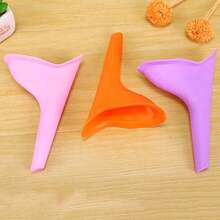 3pcs Women's Silicone Urinal, Portable Urination Bottle, Travel Urinal, Camping, Outdoor, Hiking Standing Female Urinal Silicone Funnel Urine Cup Portable Urinal, Women's Reusable Urination Funnel, Pregnant Women's Urinal, Outdoor Travel Women's Emergency Urinal - Multicolor - View 6