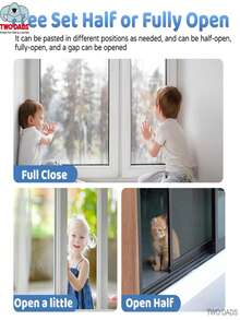 3M 1/2/3/4/6 件装儿童推拉玻璃门锁，多功能安全推拉窗锁，保护儿童和宠物安全，无需钻孔工具，加厚 ABS 材质 - 彩色 - 查看 5