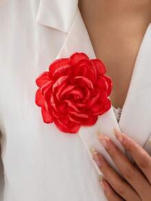 Unique Design Exaggerated Leopard Print & Floral Brooch, High-End Quality For Women