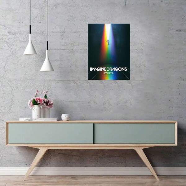 1 pieza Póster de lienzo sin marco de Imagine Dragons Evolve - Arte de pared estético y vibrante para el hogar, dormitorio, sala de estar, salón, bar, decoración de hotel
