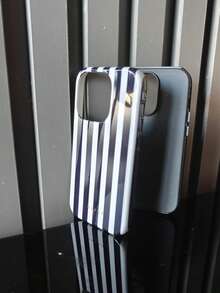 Prophecy BURGA  Case |   Black & Beige Stripe Protective Cover For  17 - 11 Pro Max |   High Quality |   Teenage Girl GiftSuitable For  17 Air - Trắng 1 - Xem 5