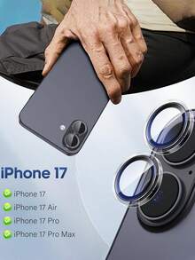 3pcs Apple Camera Lens Screen Protector Film, Compatible With 17/17 Pro Max/17 Pro/16 Pro Max/16/16 Pro/16 Plus/15/14/13/12/11 | Original Single Lens Screen Protector | 9H Hardness, Scratch-Resistant, Compatible With Phone Cases (Transparent) - Clear - View 4