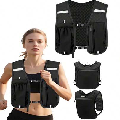Sac à dos d'eau de sport léger et respirant, gilet d'eau de course réglable, sac de fitness imperméable à la transpiration, équipement de course essentiel unisexe pour les sports de plein air, marathon, course, cyclisme, randonnée, camping