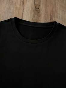 1 camiseta gráfica con estampado digital para mujer Corbata, novio, elegante, minimalista. Camiseta casual de cuello redondo y manga corta. Camiseta de algodón ligera para las cuatro estaciones, lavable a máquina, no lavar en seco. - Negro - Ver 4