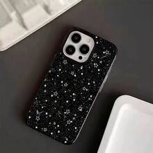 Una funda de teléfono con patrón de estrellas de cielo estrellado hecha de material TPU con un diseño de envoltura completa de gran orificio, que ofrece un buen agarre y protección contra colisiones y caídas. Es resistente a la suciedad, huellas dactilares y cuenta con una absorción de impactos antideslizante y engrosada. Compatible con modelos como  16/16 Pro Max/15/14/13/12/11 Pro Max, es práctico y estéticamente agradable, lo que lo hace adecuado como. - Estilo 1 (1 pieza) - Ver 3