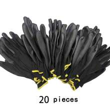 20只装PU涂层安全工作手套，适用于建筑、木工和园艺，工业防护手套，维修手套，防滑、耐磨、耐用、增强抓握力，适合草坪护理和户外使用，保护手部。 - 多色2 - 查看 7