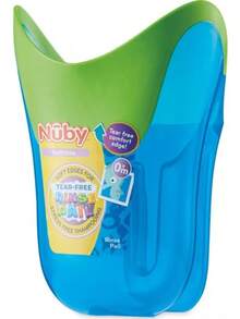 Vaso de enjuague para champú Nuby - accesorios de baño para bebés (Soporte de arco, Azul, Rosa) - Agua/ verde - Ver 2