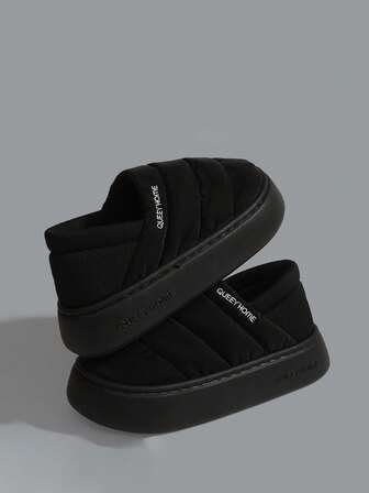 Men's Autumn/Winter New Thick Sole Anti-Slip Indoor/Outdoor Lightweight Waterproof Warm House Slippers