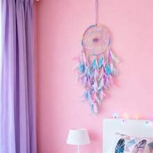 Boho Feather Dream Catcher Colorful Beaded Hanging Decor For Wall Bedroom Living Room Home - Multicolor - View 4