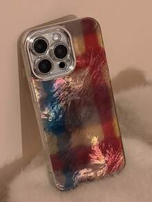 1个小众格子扎染手机壳，兼容 17、16 Pro Max、高端Retren 15、14、13，创意防摔手机壳 - 彩色 - 查看 4