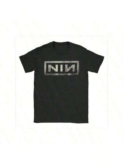 Camiseta gráfica de la banda Nine Inch Nails para hombres y mujeres - 100% algodón, impresión desgastada, camiseta casual de cuello redondo, lavable a máquina, ropa para fanáticos del rock metal, ropa para todas las estaciones |       Camisa de Corte Regular |       Ajuste cómodo