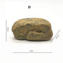 1 pieza Caja de llaves de piedra realista, caja de llaves oculta para patio exterior, decoración pequeña de resina de piedra, accesorio oculto para el hogar - Multicolor - Ver 13