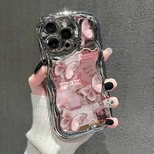 A Cute And Stylish Thick Shockproof And Drop-Resistant Phone Case, Featuring a Plated  Wave Design, Compatible with Various for iphone Models Including 16, 15, 14, 13, 12, 11 Pro/Promax/Plus/7/7 Plus/X/Xs/Xr/Xs Max.This  And Adorable Case Is S