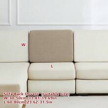 1 pieza Funda de sofá elástica de jacquard, funda de sofá moderna antifouling, juego de sofá de estilo minimalista, adecuado para sala de estar, dormitorio, sofá de exterior, funda de sofá en forma de L, funda de sofá con chaise lounge/esquina, funda de cojín de sofá, decoración del hogar universal para sofá, para todas las estaciones - Camel - Ver 12