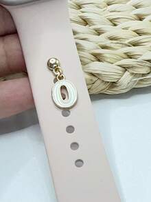 1pc Diamond Encrusted 26 English Letter Charm, Suitable For Silicone Watch Band Decoration - one-size - View 75