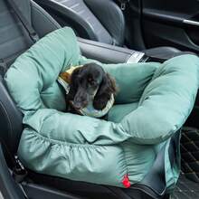 HAZOOWILL Asiento de coche para transportar mascotas, cama de viaje portátil y cálida para perros y gatos de menos de 11 kg con arnés de ajustable, asa y correa para el hombro, se adapta a los asientos delanteros/traseros del coche y al interior, regalo de Navidad para invierno/otoño