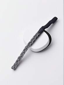 优雅水晶水钻装饰极简黑色水钻发带，欧美风保暖发带女士头巾冬季发饰女士围巾 - 彩色 - 查看 2