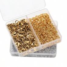 150pcs/Set 50pcs Lobster Clasps 100pcs Jump Rings Jewelry Making Kit, For Necklace Earring Bracelet Jewelry Crafting