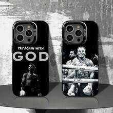 Funda de Teléfono G-Gervonta Boxer D-Davis para 17,16,15,14,13,12,11,Pro,Max,Plus,E Negra Mate a Prueba de Golpes - z1 - Ver 1