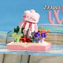 Conjunto de bloques de construcción de partículas diminutas Serie de criaturas oceánicas de plástico, adecuado para festivales, cumpleaños y aperturas de escuelas. Bloques de mascotas divertidos, bloques miniatura interesantes y desafiantes, ejercitan habilidades manuales, conjunto de bloques de construcción, juguete de decoración del hogar y la habitación DIY creativo, juguete educativo científico, conjunto de bloques de construcción para adultos, adecuado para regalos festivos, regalos de cumpleaños, Año Nuevo, Año Nuevo Chino, San Valentín, Pascua, Día de la Madre, Día del Padre, regalos de amigos Decoración de habitación