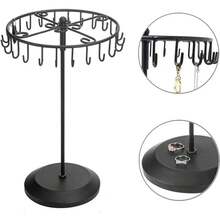 Rotating Necklace Stand Jewelry Storage Display Stand 14inch With 23 Hooks Black Short Style Black Size 8.275. 913.8inch Necklace Stand Jewelry Tower - 1個 - 查看 3