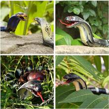 Serpiente Cobra de Control Remoto Mejorada Rely2016 de 17" de Largo, Juguete de Serpiente RC Recargable para Niños (Negro) - Negro - Ver 2