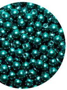 10mm ABS Pearl With Through Hole 125 Units - Crafts - 墨綠色 - 查看 3