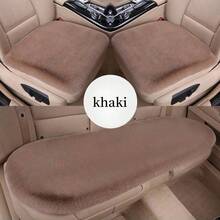 3pcs Plush Car Seat Cushion, Short Plush Whole Rear Seat Cushion Set,Car Accessories