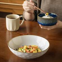 1pc Handmade 8.3" Ceramic Salad Plate, High-Quality Durable Restaurant-Grade Dinnerware, Suitable For Appetizers, Pasta, Desserts, Elegant Holiday Gift, Appetizer Plate, Holiday Table Setting, Artistic Tableware, Luxurious Feel - Multicolor - View 11