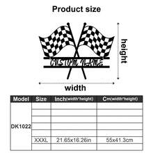 1pc Customized Racing Flag Metal Wall Decor - Personalized Name Racing Flag Metal Plaque - Customized Start And Finish Line Signs, Racing Driver Name Metal Signs, Checkered Flag Racing Club Logo, Race Decoration, Racing Sports Wall Decor - Multicolor - View 25