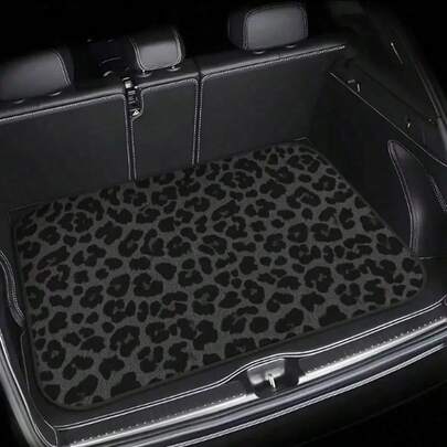 Easypie Selection 1 Stück Kofferraummatte mit Tiermuster, Leopardenmuster, braun-schwarz rutschfest, staubdicht und verschleißfest, passend für alle Automodelle
