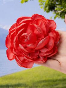 Unique Design Exaggerated Leopard Print & Floral Brooch, High-End Quality For Women