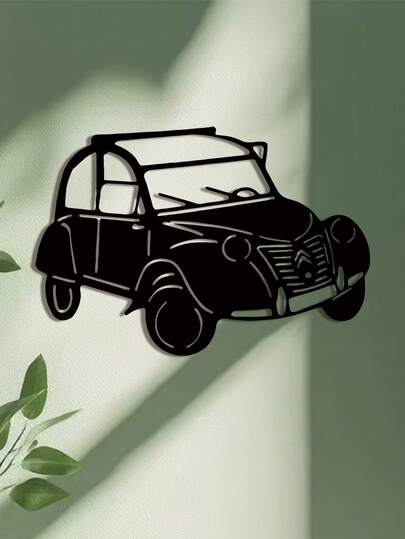 1pc Car Wall Art, Metal Wall Hanging, Modern Outdoor Wall Art, Metal Wall Decor, Wall Art, Minimalist Line Art, Metal Crafts, Holiday Gifts, For Bedroom, Above Bed, Bathroom, Living Room, Yard, Office, Coffee Wall Decor, Room Decor, Home Decor