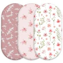 4 st spjälsängslakan, unisex, lämpliga för rektangulära, runda, ovala madrasser, flexibel passform för olika spjälsängstorlekar, hjärtdesign för alla hjärtans dag - Multifärgad - Visa 8