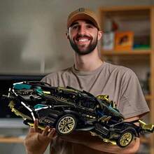 Racing Car Model Building Blocks Set, Sports Car MOC Bricks And Construction Toys, Adult Collectible Model Car Kit, Decor, Birthday Or Christmas Gift