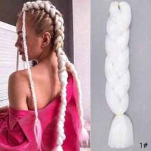 Extensiones de trenzas sintéticas de color ombre afro de 24 pulgadas de largo para mujeres, cabello Kanekalon