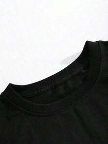 Skull Tattoo Artist, Classic Retro Hop Casual Fashion Y2K Skull Tattoo Popular Skull Letter Print Boutique 180g Cotton T-Shirt - 酒紅色 - 查看 4