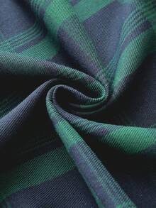 1pc Green Plaid Tablecloth With Lace Trim, Classic Nordic Style Dining Table Decor, Suitable For Christmas, New Year Party, Table, Coffee Table, Wedding Decoration