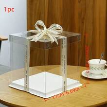1pc Party & Festival Gift Box, 1-Layer, 2-Layer Or 3-Layer Gift Storage Box,Christmas - White - View 13