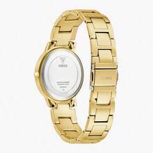 1 Stück Damen GUESS Analog Quarz 34mm Uhr mit Edelstahlgehäuse in Silber, grünem Zifferblatt und zweifarbigem Edelstahlarmband, 30m wasserdicht - GW0404L5