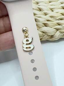 1pc Diamond Encrusted 26 English Letter Charm, Suitable For Silicone Watch Band Decoration - one-size - View 76