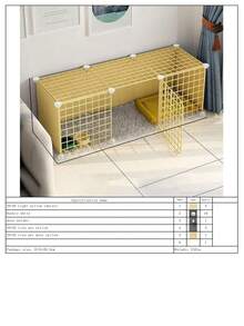 Indoor Cat Cage, Home Use Cat Protective Fence, Suitable For Ragdoll, British Shorthair, Blue Cat, Pet Cage - Yellow - View 10