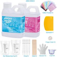 SMI Fine 云母粉环氧树脂套件树脂套件带树脂模具DIY树脂专用透明水晶铸造树脂 - 彩色 - 查看 15