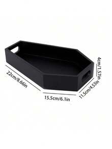 1 pièce/2 pièces Plateau en bois noir, pour la décoration de la maison, du salon, du bureau. Contenant gothique pour la cuisine, la nourriture, la vanité, le maquillage, le parfum, le rangement des bijoux, le service de table pour les desserts, les plateaux de service et les plats, la décoration de Noël